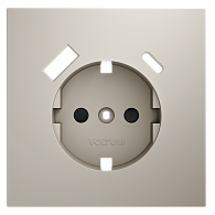 Накладка для розетки с заземлением и защитными шторками, с USB A+C, кашемир Voltum S70 VLS001003, Пластик Soft touch