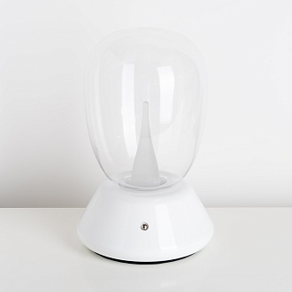 Настольная лампа диммируемая 10W 3000K прозрачный/белый Uovo III Lightstar 807906