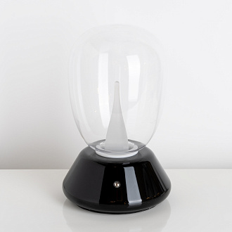 Настольная лампа диммируемая 10W 3000K прозрачный/черный Uovo III Lightstar 807907