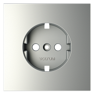 Накладка для розетки с заземлением, S70, сталь Voltum VLS000605