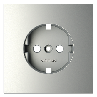 Накладка для розетки с заземлением, S70, сталь Voltum VLS000605