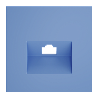 Накладка для розетки компьютерной RJ45 кат.6, S70, деним Voltum VLS001315