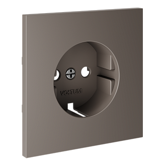 Накладка для розетки с заземлением, S70, капучино Voltum VLS000614