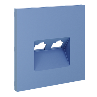 Накладка для розетки компьютерной двойной RJ45+RJ45 кат.6, S70, деним Voltum VLS001415