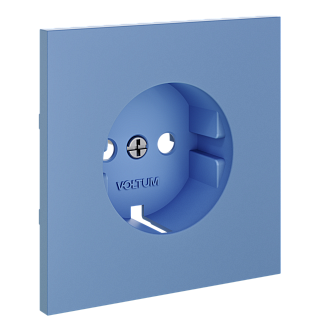 Накладка для розетки с заземлением, S70, деним Voltum VLS000615