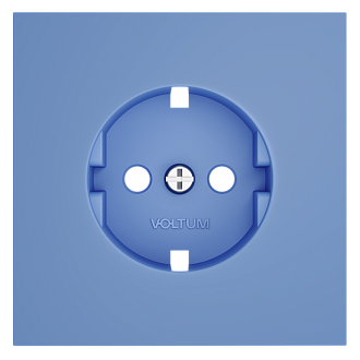 Накладка для розетки с заземлением, S70, деним Voltum VLS000615