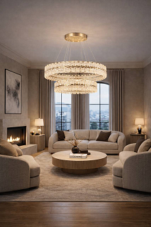 Люстра *80*13 см, LED*95W, 3000-6000K, Modelux  ML.8185.800.500 GD, Золото