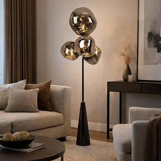 Торшер *56*-175 см, 1*Е27*60W, Modestyle  MS.500.04FL, Жемчужный черный