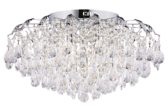 Люстра Ø650 x H380, мм, 8*40W (320W) + 8*3W (24W), CR (Хром) Rilon 1504/8+8 CR
