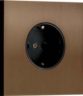 Donel N96 Розетка Schuko с заземлением, со шторками 16A 250 В~ , Бронза, серия DT, DT188BB