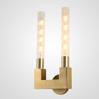 Бра CANELLE wall lamp DOUBLE Sconces 22*22*48 см, 2*E27*60W, ImperiumLoft 44.32, Латунь