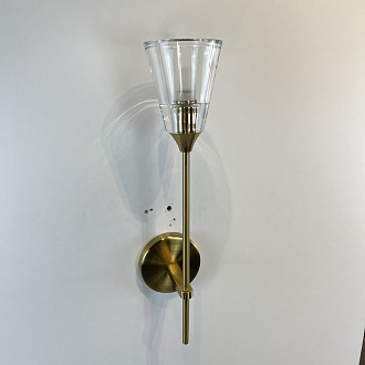Бра TORCHE DE VERRE wall lamp 10*10*51 см, 1*G9*40W, ImperiumLoft 44.394, Латунь