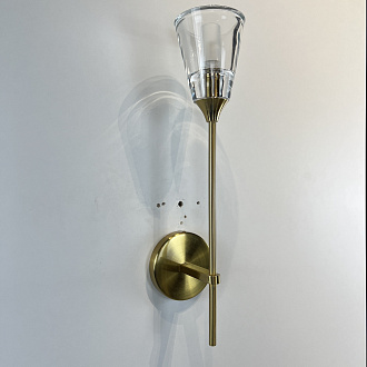 Бра TORCHE DE VERRE wall lamp 10*10*51 см, 1*G9*40W, ImperiumLoft 44.394, Латунь