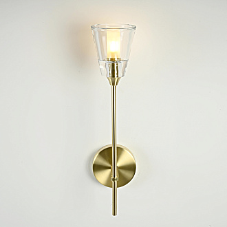 Бра TORCHE DE VERRE wall lamp 10*10*51 см, 1*G9*40W, ImperiumLoft 44.394, Латунь