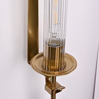 Бра Fontanelle Single Wall Lamp 15*11*58 см, 1*E27*60W, ImperiumLoft 44.442-0, Латунь