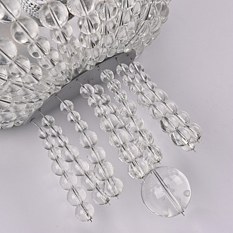 Бра Jacqueline Sconce White 25*25*26 см, 1*E14*40W, ImperiumLoft 44.444, Серебристый, Латунь
