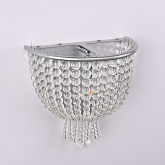 Бра Jacqueline Sconce White 25*25*26 см, 1*E14*40W, ImperiumLoft 44.444, Серебристый, Латунь
