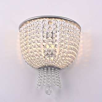 Бра Jacqueline Sconce White 25*25*26 см, 1*E14*40W, ImperiumLoft 44.444, Серебристый, Латунь