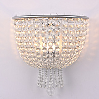 Бра Jacqueline Sconce White 25*25*26 см, 1*E14*40W, ImperiumLoft 44.444, Серебристый, Латунь