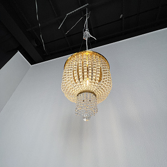 Потолочная люстра JACQUELINE WHITE SCONCE brass 25*25*26 см, 4*E14*40W, ImperiumLoft 44.444, Латунь