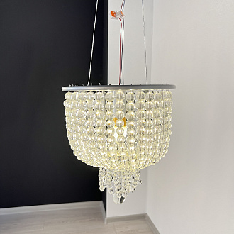 Потолочная люстра Jacqueline White Sconce 25*25*26 см, 1*E14*40W, ImperiumLoft 44.444, Серебристый