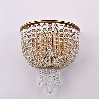 Бра Jacqueline Sconce Brass 25*25*26 см, 1*E14*40W, ImperiumLoft 44.444, Латунь