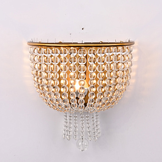 Бра Jacqueline Sconce Brass 25*25*26 см, 1*E14*40W, ImperiumLoft 44.444, Латунь