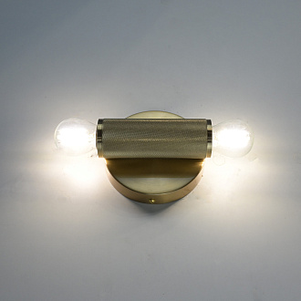 Бра RH Utilitaire Inline Sconce Brass 28,5*8*10 см, 2*E27*60W, ImperiumLoft 44.557, Латунь