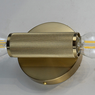 Бра RH Utilitaire Inline Sconce Brass 28,5*8*10 см, 2*E27*60W, ImperiumLoft 44.557, Латунь