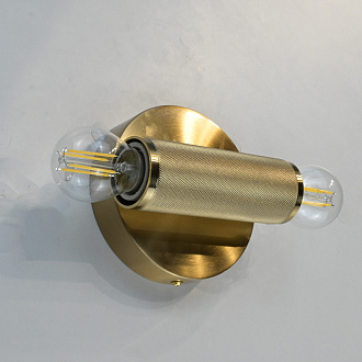 Бра RH Utilitaire Inline Sconce Brass 28,5*8*10 см, 2*E27*60W, ImperiumLoft 44.557, Латунь