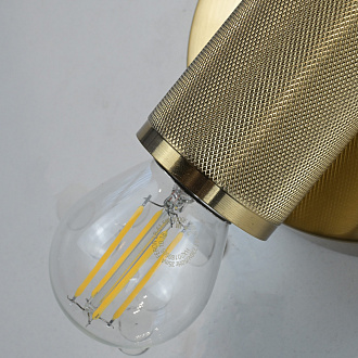 Бра RH Utilitaire Inline Sconce Brass 28,5*8*10 см, 2*E27*60W, ImperiumLoft 44.557, Латунь