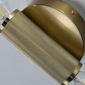 Бра RH Utilitaire Inline Sconce Brass 28,5*8*10 см, 2*E27*60W, ImperiumLoft 44.557, Латунь