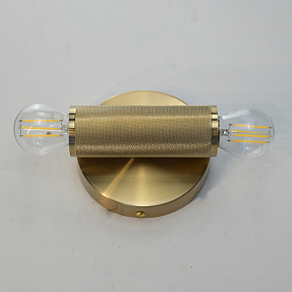 Бра RH Utilitaire Inline Sconce Brass 28,5*8*10 см, 2*E27*60W, ImperiumLoft 44.557, Латунь