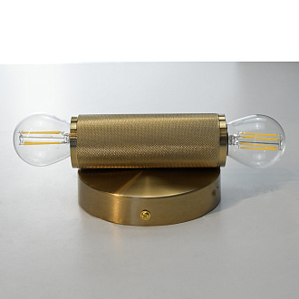 Бра RH Utilitaire Inline Sconce Brass 28,5*8*10 см, 2*E27*60W, ImperiumLoft 44.557, Латунь
