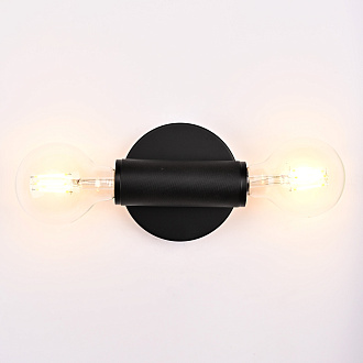 Бра RH Utilitaire Inline Sconce Black 28,5*8*10 см, 2*E27*60W, ImperiumLoft 44.558, Чёрный
