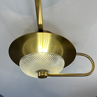 Бра Green Disk Double 28*28*59 см, 2*LED*5W, ImperiumLoft 44.651, Латунь