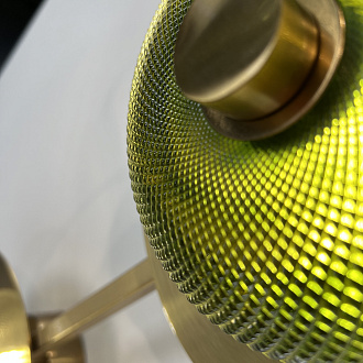 Бра Green Disk Double 28*28*59 см, 2*LED*5W, ImperiumLoft 44.651, Латунь
