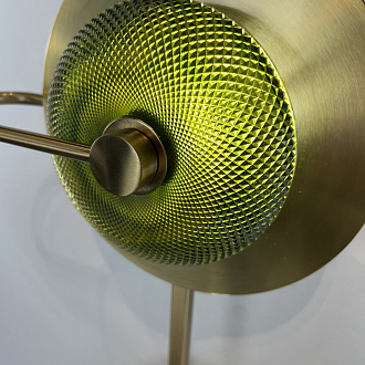 Бра Green Disk Double 28*28*59 см, 2*LED*5W, ImperiumLoft 44.651, Латунь