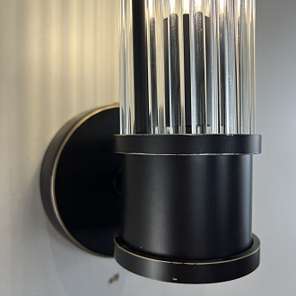 Бра Ralph Lauren Allen Single Sconce 13*12*27 см, 1*E14*60W, ImperiumLoft 44.664, Чёрный
