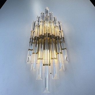 Бра Art Wall Luxury 2 9*22*50 см, 2*E14*40W, ImperiumLoft 44.721, Золотистый