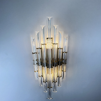 Бра Art Wall Luxury 2 9*22*50 см, 2*E14*40W, ImperiumLoft 44.721, Золотистый