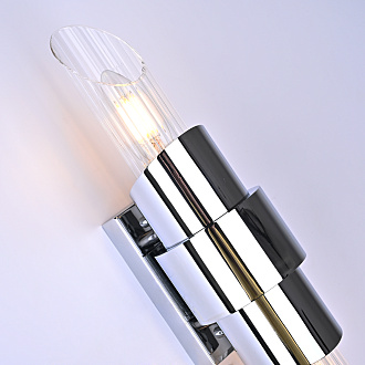 Бра Tycho Mini Wall Light Silver 5,5*9*40 см, 2*E14*40W, ImperiumLoft 44.723, Серебристый