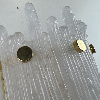 Бра Murano Glass ICE 25*25*45 см, 3*E14*40W, ImperiumLoft 44.726-0, Золотистый