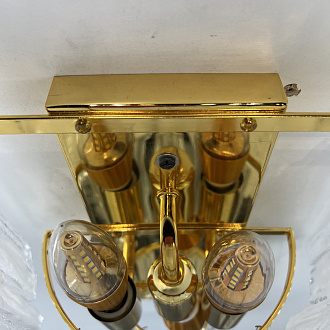 Бра Murano Glass ICE 25*25*45 см, 3*E14*40W, ImperiumLoft 44.726-0, Золотистый