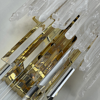 Бра Murano Glass ICE 25*25*45 см, 3*E14*40W, ImperiumLoft 44.726-0, Золотистый