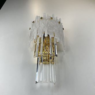 Бра Murano Glass ICE 25*25*45 см, 3*E14*40W, ImperiumLoft 44.726-0, Золотистый