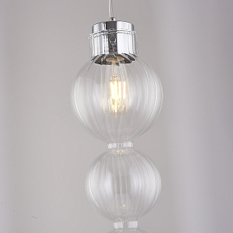 Подвесной светильник Heathfield Lighting - Medina Pendant Transparent 80*17*80 см, 1*E27*60W, ImperiumLoft 40.2682-0, Хром
