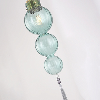 Подвесной светильник Heathfield Lighting - Medina Pendant Blue 17*17*80 см, 1*E27*60W, ImperiumLoft 40.2682-0, Золотистый
