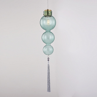 Подвесной светильник Heathfield Lighting - Medina Pendant Blue 17*17*80 см, 1*E27*60W, ImperiumLoft 40.2682-0, Золотистый