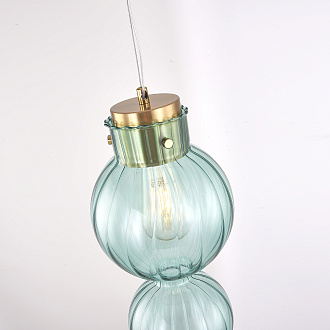 Подвесной светильник Heathfield Lighting - Medina Pendant Blue 17*17*80 см, 1*E27*60W, ImperiumLoft 40.2682-0, Золотистый